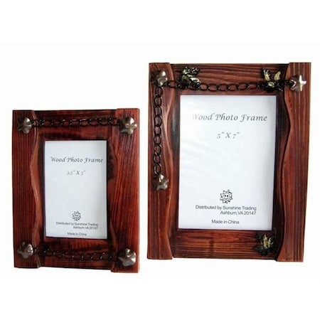 Sunshine Trading Sunshine Trading ST-02-7 Handmade Wood Photo Frame - 5 x 7 Inch ST-02-7